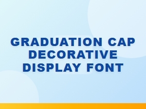 Graduation Cap Decorative Display Font