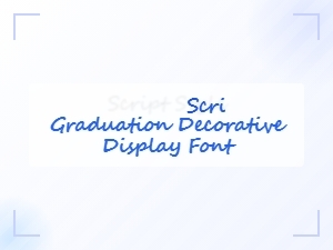 Script Style Graduation Display Font